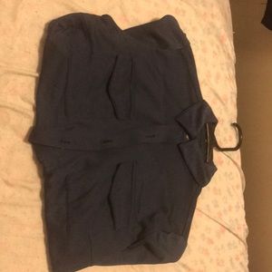 Navy blue button down shirt